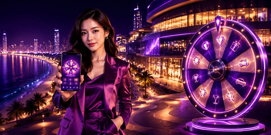 Bàn roulette neon lộng lẫy bên bờ biển Nha Trang về đêm